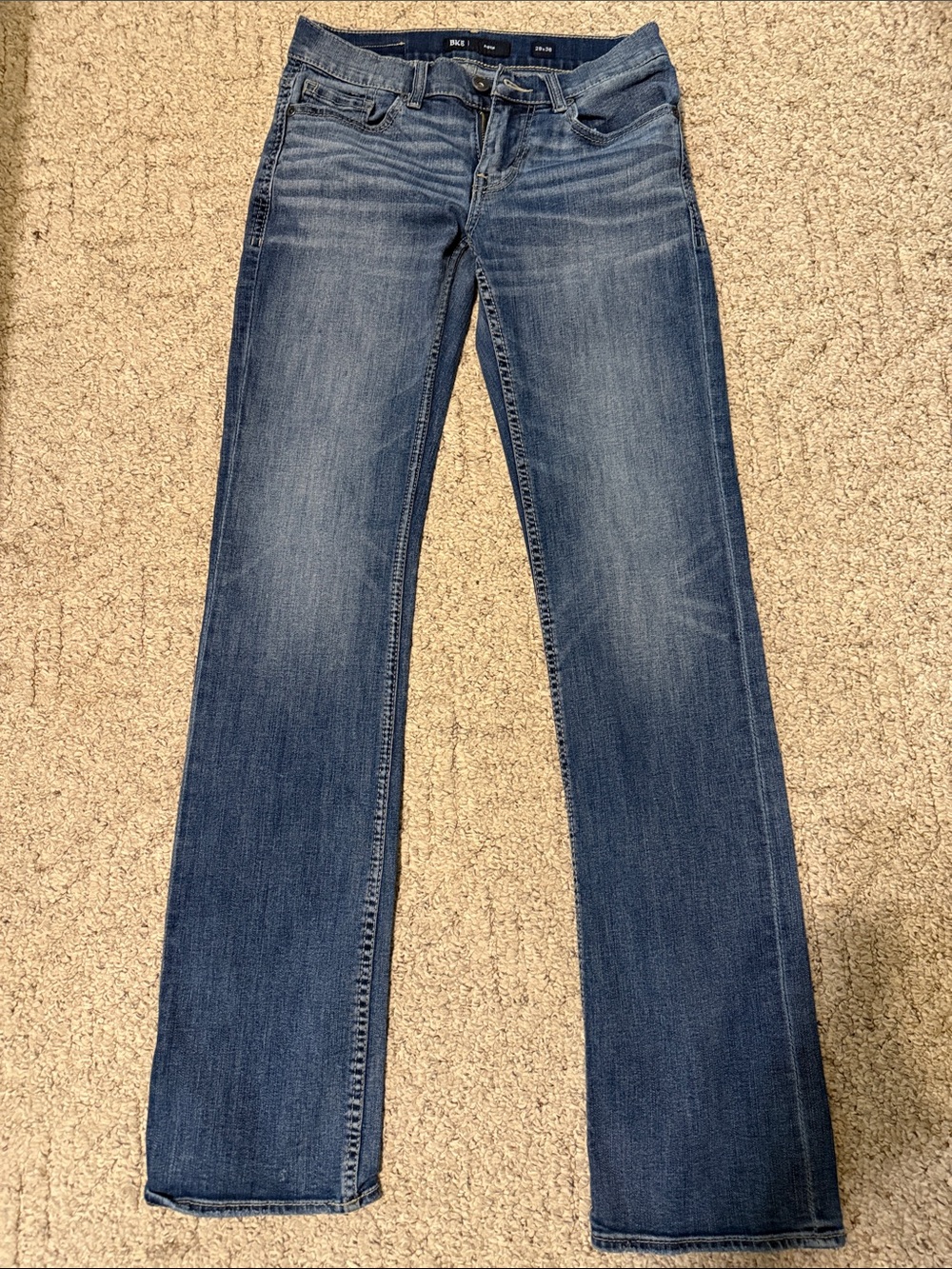 BKE Women's Medium Blue Straight-Leg Jeans
